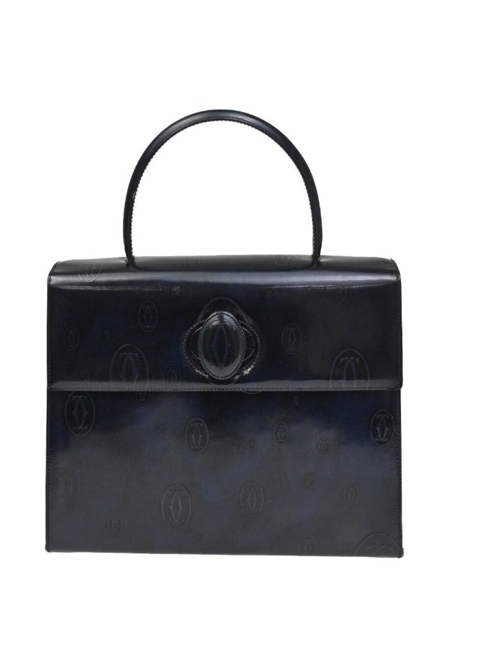 Cartier Happy Birthday Handbag Navy Patent Leather
